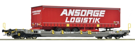 Roco 6600222 - H0 - Taschenwagen T5 Ansorge Logistik, HUPAC, Ep. VI